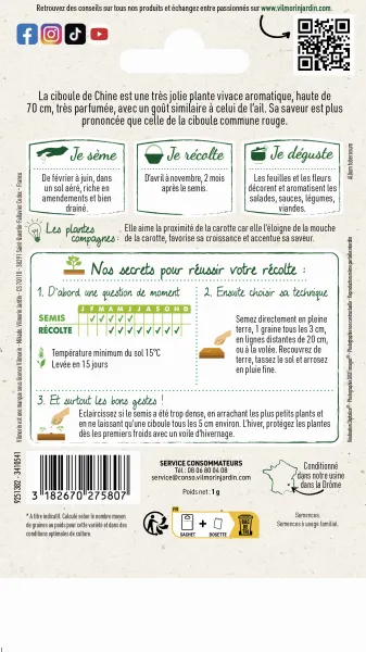 Aromatiques - Ciboule de Chine - Cuisine du Monde - MEDIA_PACKAGING_VERSO