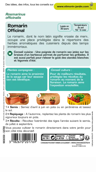 Aromatiques - Romarin Officinal - MEDIA_PACKAGING_VERSO