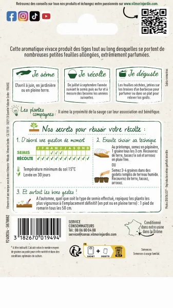 Aromatiques - Romarin Officinal - MEDIA_PACKAGING_VERSO