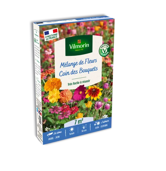 Mélanges de fleurs - Coin Bouquets - 7 m² - Mélange de fleurs - face recto
