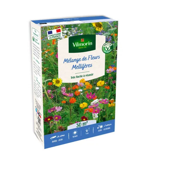 Mélanges de fleurs - Fleurs Mellifères - 50 m² - Mélange de fleurs - face recto