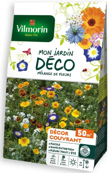Mélanges de fleurs - Décor Couvrant - 50 m² - Mélange de fleurs - face recto