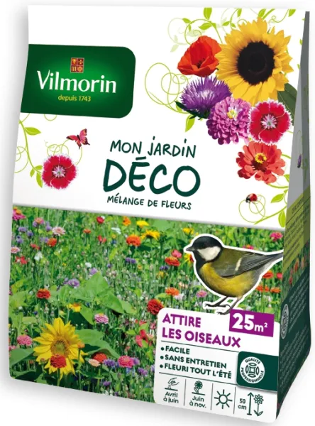 Pour nos animaux - Attire les Oiseaux - 25 m² - Mélange de fleurs - face recto