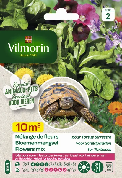 Pour nos animaux - Mélange de fleurs pour Tortues Terrestres - face recto