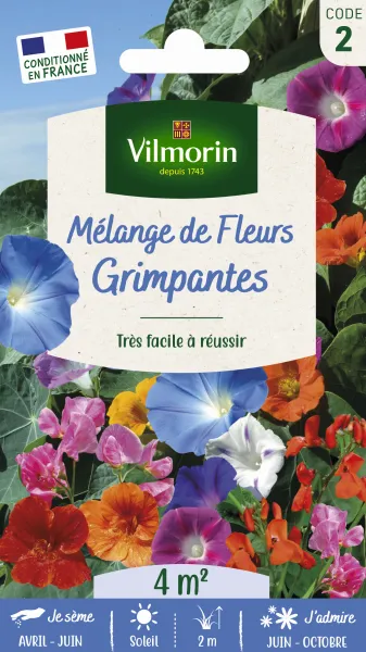 Mélanges de fleurs - Fleurs Grimpantes - 4 m² - Mélange de fleurs - face recto