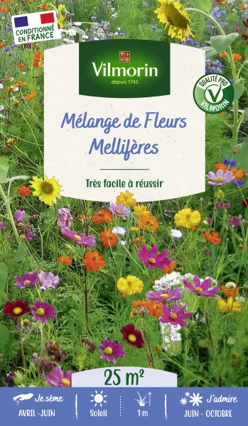 Mélanges de fleurs - Fleurs Mellifères - 25 m² - Mélange de fleurs - PACKAGING_RECTO