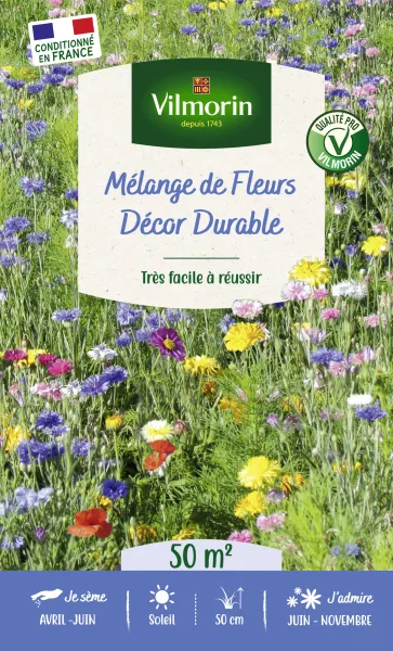 Mélanges de fleurs - Décor Durable - 50 m² - Mélange de fleurs - PACKAGING_RECTO
