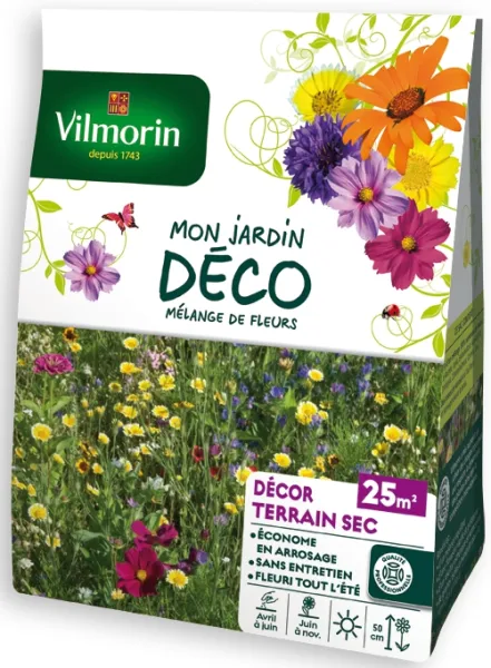 Mélanges de fleurs - Décor Terrain Sec - 25 m² - Mélange de fleurs - PACKAGING_RECTO