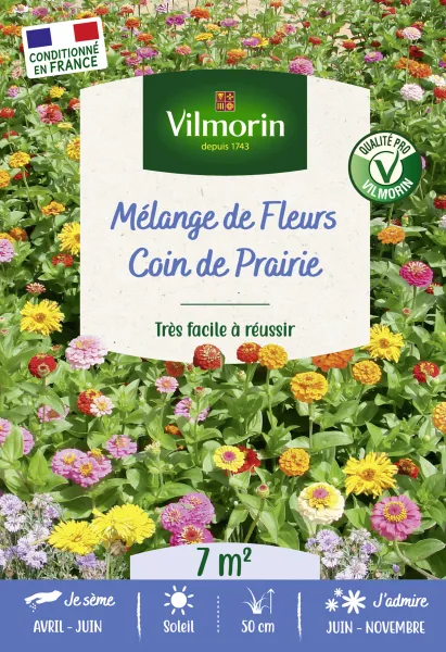 Mélanges de fleurs - Coin de Prairie - 7 m² - Mélange de fleurs - PACKAGING_RECTO
