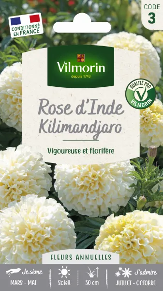 Fleurs - Rose d'Inde Kilimandjaro - PACKAGING_RECTO