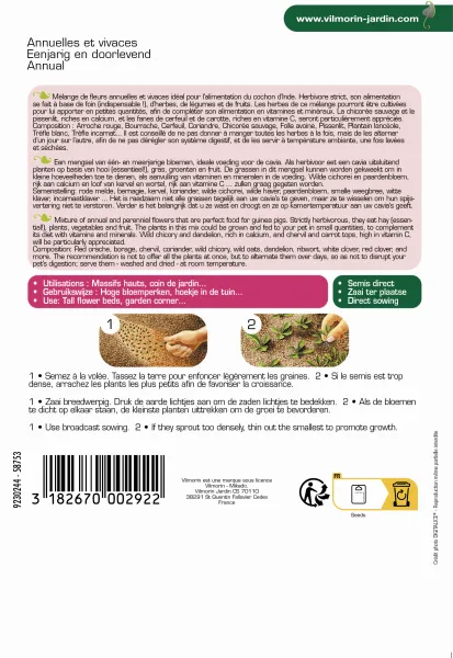 Pour nos animaux - Mélange de fleurs pour Cochons d'Inde - MEDIA_PACKAGING_VERSO