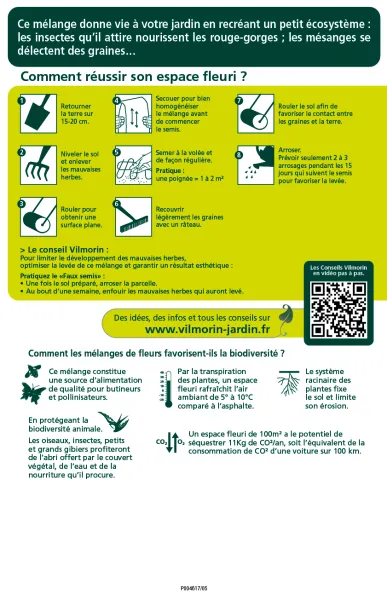 Pour nos animaux - Attire les Oiseaux - 25 m² - Mélange de fleurs - MEDIA_PACKAGING_VERSO