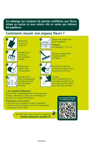 Mélanges de fleurs - Coin Papillons - 7 m² - Mélange de fleurs - MEDIA_PACKAGING_VERSO