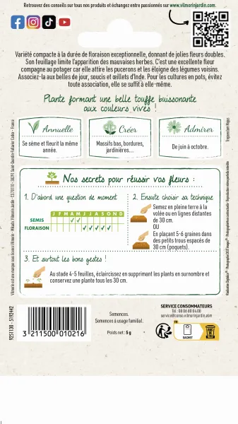 Fleurs - Capucine diamant variée - MEDIA_PACKAGING_VERSO