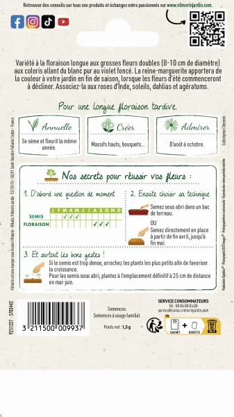 Fleurs - Reine-Marguerite Beauté Variée - MEDIA_PACKAGING_VERSO