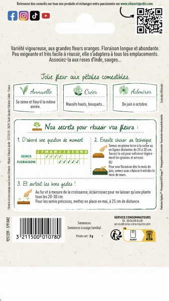 Fleurs - Souci Orange King - MEDIA_PACKAGING_VERSO