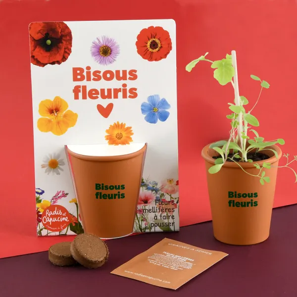 Radis et Capucine - Kit jardinage - Fleurs Mellifères - Bisous Fleuris - MEDIA_EN_SITUATION_1