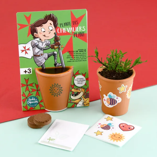 Radis et Capucine - Kit de jardinage enfant - Chevalier - MEDIA_EN_SITUATION_1