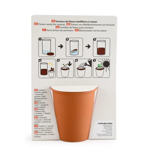 Radis et Capucine - Kit jardinage - Fleurs Mellifères - Bisous Fleuris - MEDIA_PACKAGING_VERSO
