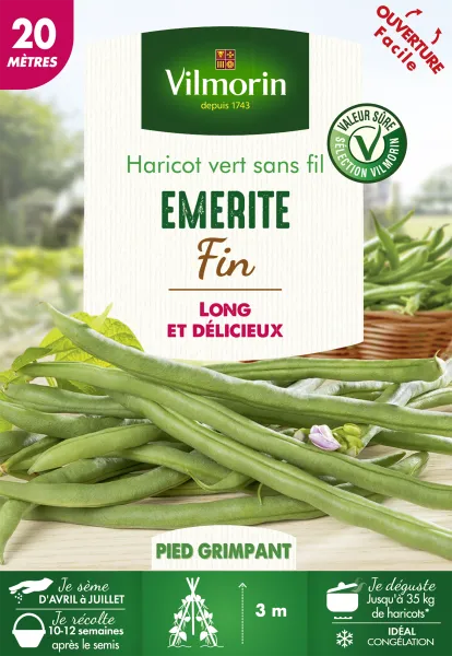 Légumes Secs - Haricot Emérite - 20 m - PACKAGING_RECTO