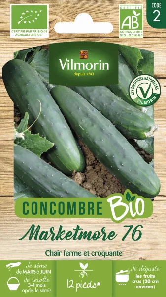Potagères - Concombre Marketmore 76 - BIO - PACKAGING_RECTO