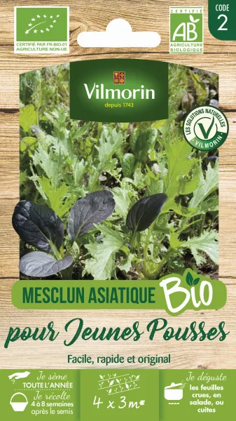Potagères - Mesclun Asiatique pour Jeunes Pousses - BIO - PACKAGING_RECTO
