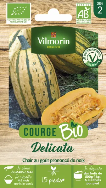 Potagères - Courge Delicata - BIO - PACKAGING_RECTO