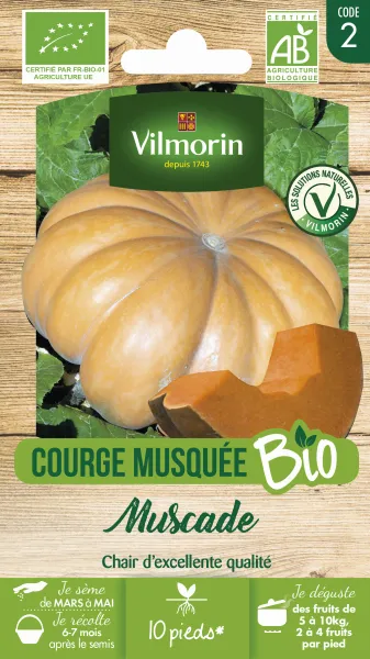 Potagères - Courge Musquée Muscade - BIO - PACKAGING_RECTO