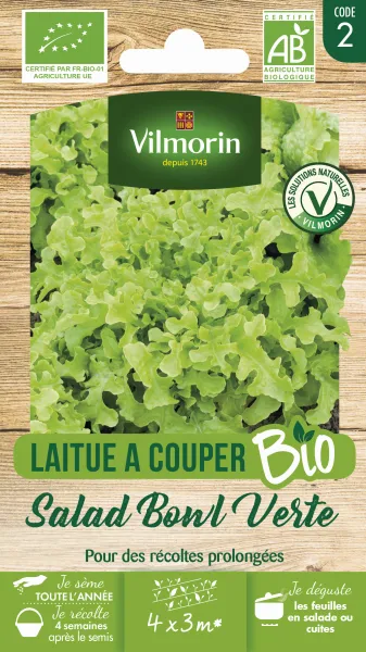 Potagères - Laitue à Couper Salad Bowl Verte - BIO - PACKAGING_RECTO