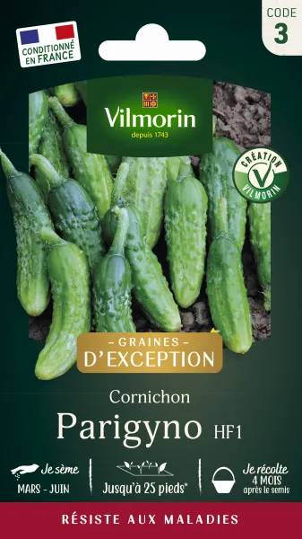 Potagères - Cornichon Parigyno HF1 - Graines d'Exception - PACKAGING_RECTO