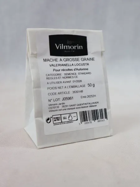 Potagères - Mâche à Grosse Graine - 50g - face recto