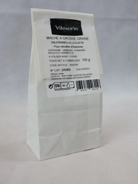 Potagères - Mâche à Grosse Graine - 100g - face recto