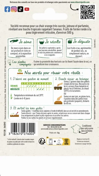 Potagères - Melon Ananas - Cuisine du Monde - MEDIA_PACKAGING_VERSO