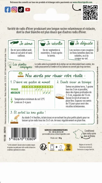 Potagères - Radis Violet de Gournay - Légumes d'Autrefois - MEDIA_PACKAGING_VERSO