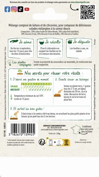 Potagères - Mesclun Doux - MEDIA_PACKAGING_VERSO