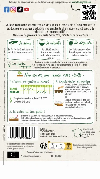 Potagères - Tomate Saint-Pierre + échantillon Agora HF1 - MEDIA_PACKAGING_VERSO