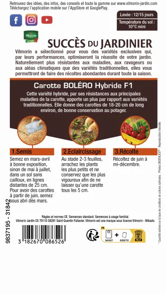 Potagères - Carotte Boléro HF1 - MEDIA_PACKAGING_VERSO