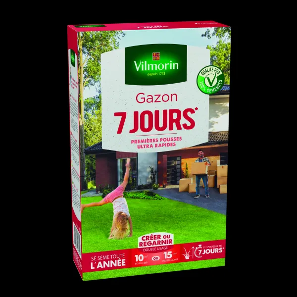 7 jours, pousse rapide - Gazon 7 jours - 250 g - face recto