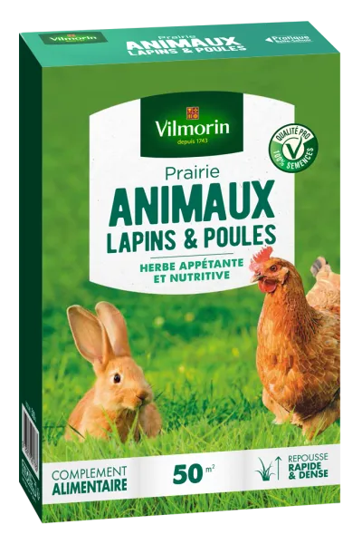 Pour nos animaux - Prairie Animaux - Lapins & Poules - face recto