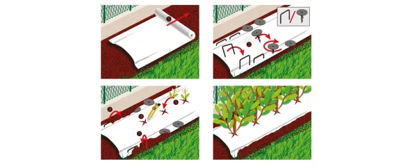 Aménagement des allées, massifs et haies - Toile de Paillage Tissée - 1.05 m x 20 m - Marron - MEDIA_EN_SITUATION_2