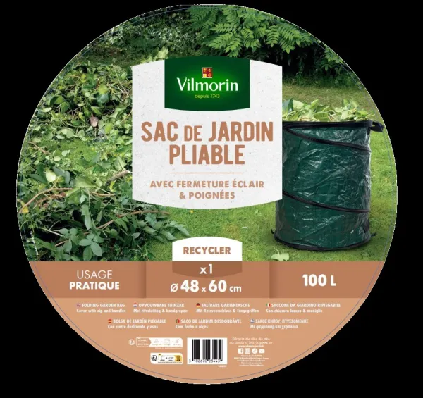 Matériel de jardinage - Sac de Jardin Pliable - 100 L - PACKAGING_RECTO