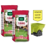 7 jours, pousse rapide - Gazon 7 Jours - 5 kg (x2) + Semoir à Gazon Offert - face recto