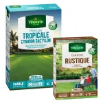 Tropical - Pelouse Tropicale - Cynodon Dactylon - 500 g + Gazon Rustique - 250 g - face recto