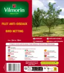 Croissance et protection des végétaux - Filet Anti-Oiseaux - 2 m x 10 m - face recto