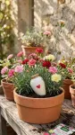 Kit de jardinage - Kit Œillet des Fleuristes Varié + Olla Cœur - image