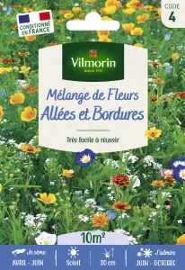 Mélange Couvrant Allées Bordures - 10 m² - Mélange de fleurs