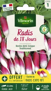 Radis de 18 Jours avec graines de Radis Expo HF1 offertes